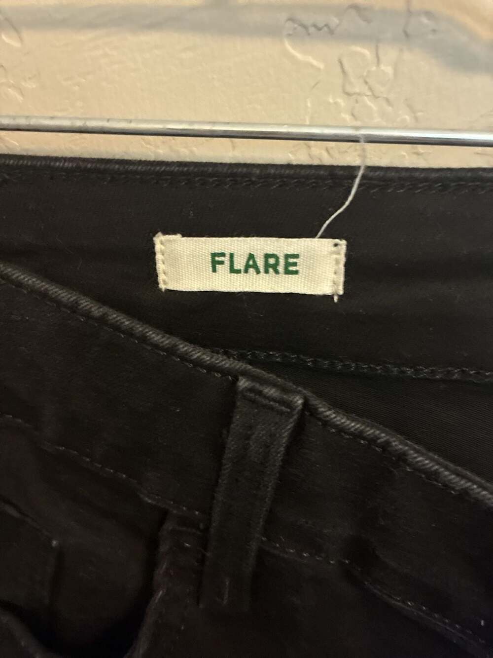 River Island Denim Specialist Black Flare Jeans, Size 16 View 4